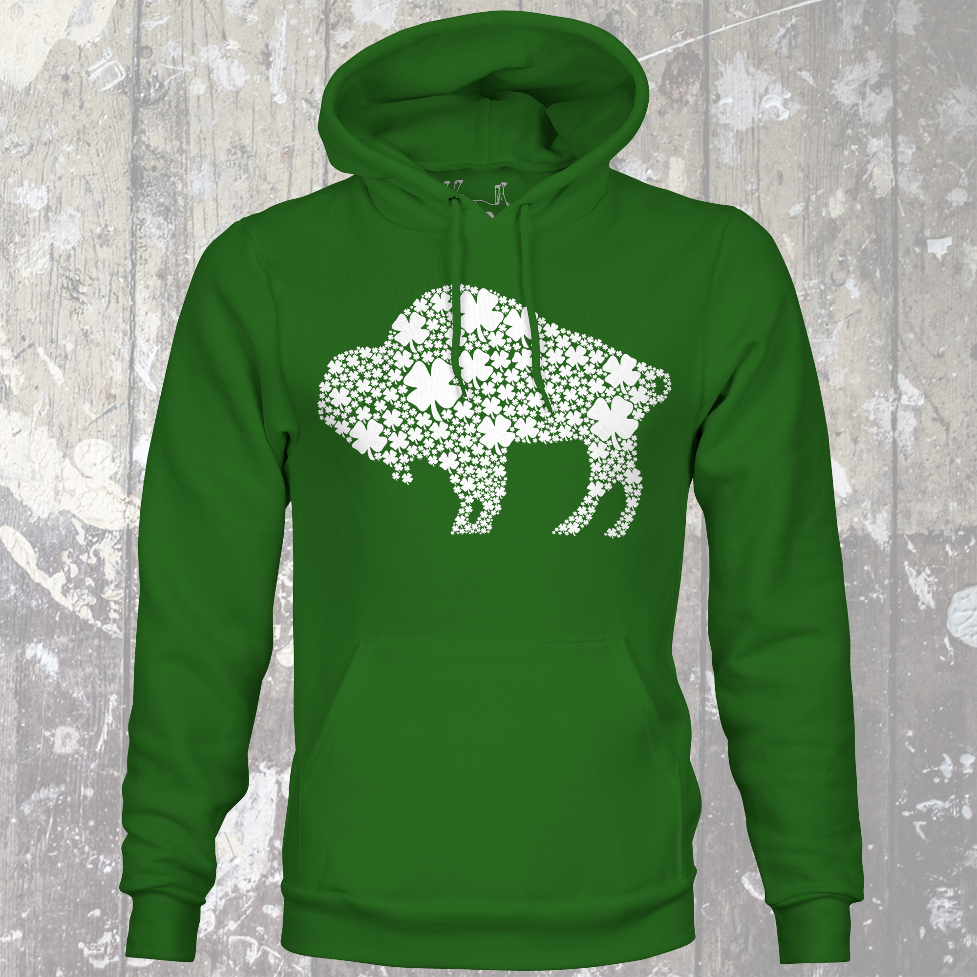 PP Hooded Sweatshirt-Irish Standing Buffalo